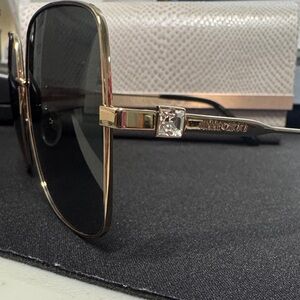 Jimmy Choo Gold and Black Sunglasses